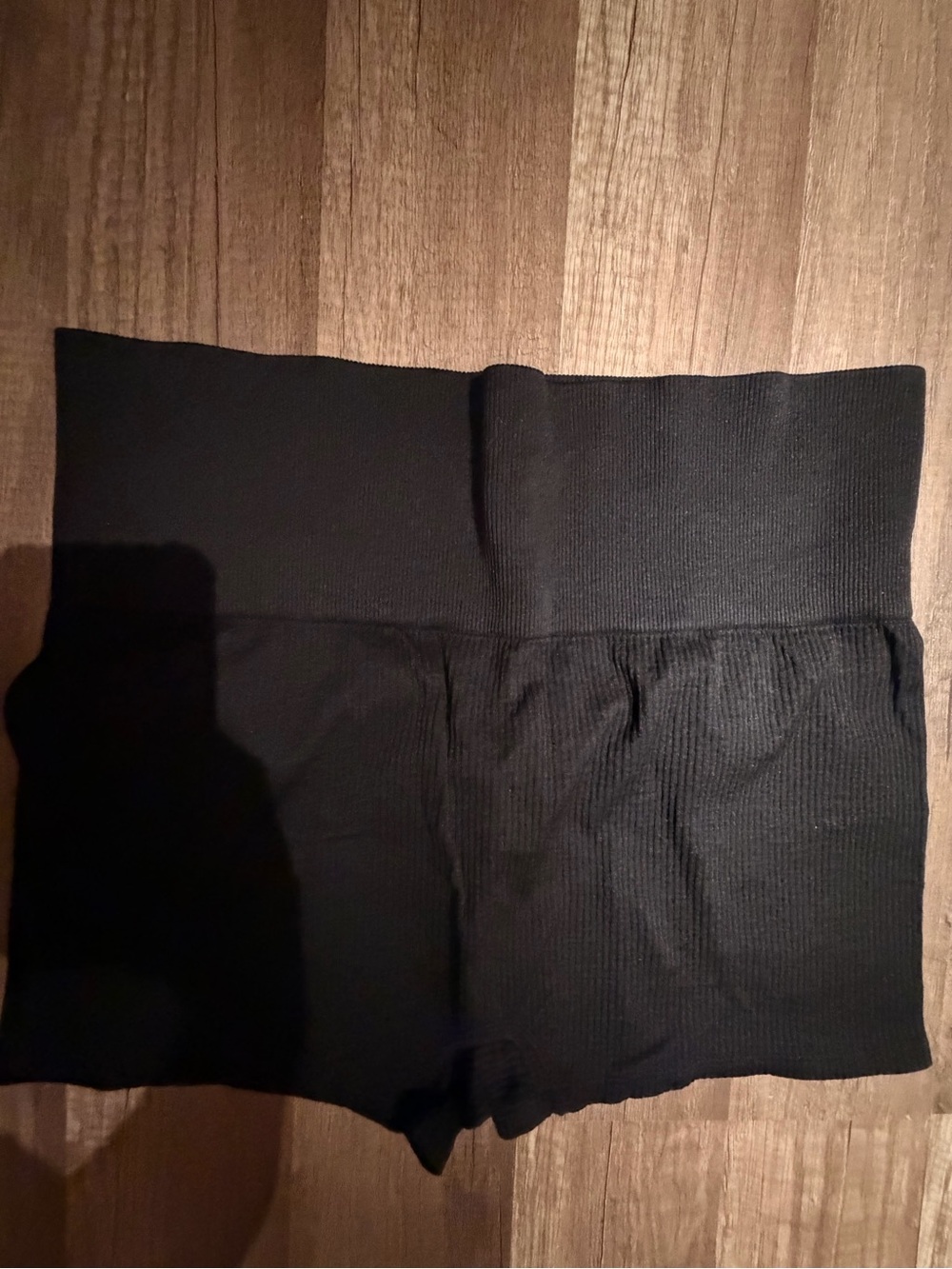 Colsie Black Seamless High-Waist Shaping Shorts - Picture 1 of 3